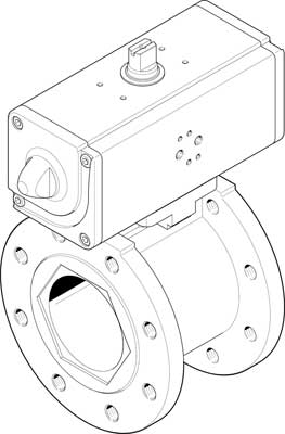 1913374 Unidad Actuadora De Valvula De Bola Festo VZBC-100-FF-16-22-F0710-V4V4T-PP240-R-90-C