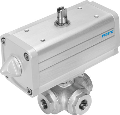 1914790 Unidad Actuadora De Valvula De Bola Festo VZBA-11/4"-GGG-63-32L-F0405-V4V4T-PP60-R-90-C