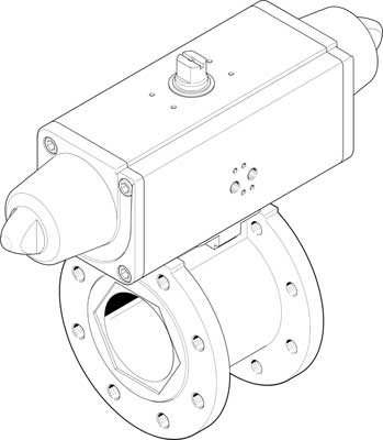1915410 Unidad Actuadora De Valvula De Bola Festo VZBC-100-FF-16-22-F0710-V4V4T-PS240-R-90-4-C