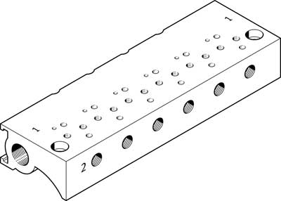197208 Bloque Para Montaje En Bateria Festo MHA1-P4-2-M3