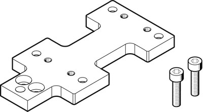 2349282 Placa Adaptadora Festo DAMF-25-FKP