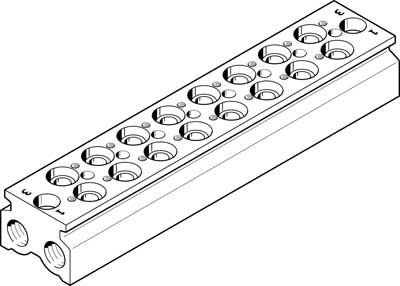 550625 Placa De Alimentacion Festo CPE18-3/2-PRS-3/8-8-NPT